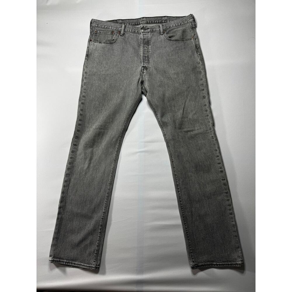 Levi's 501 Men's Straight Leg Button Fly Gray Denim Jeans - Size 38x32